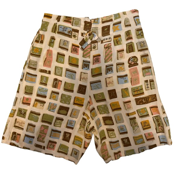 Vintage Baraka Matchbox Graphic Colorful Print High Waisted Shorts - Picture 5 of 7